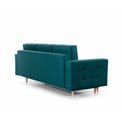 Sofa bed Elsgard, Monolith 09 brown, dark brown cushions, H93x233x92cm