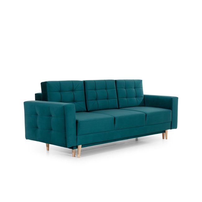 Sofa bed Elsgard, Monolith 09 brown, dark brown cushions, H93x233x92cm