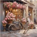 Картина Bicycle under flowers, 80x80cm