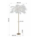 Торшер Feather Palm, белый, H165xD65cm, E27 35W(MAX)