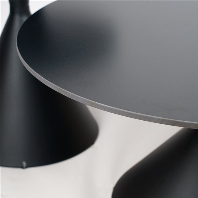 Coffee table set Jarne, 2 pcs., ceramic/metal, D80xH42, D50xH50cm