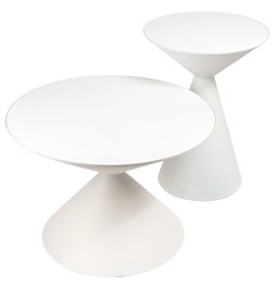 Kavos staliuko komplektas Jarny, 2 vnt., metalinis, D60xH42, D40xH55cm