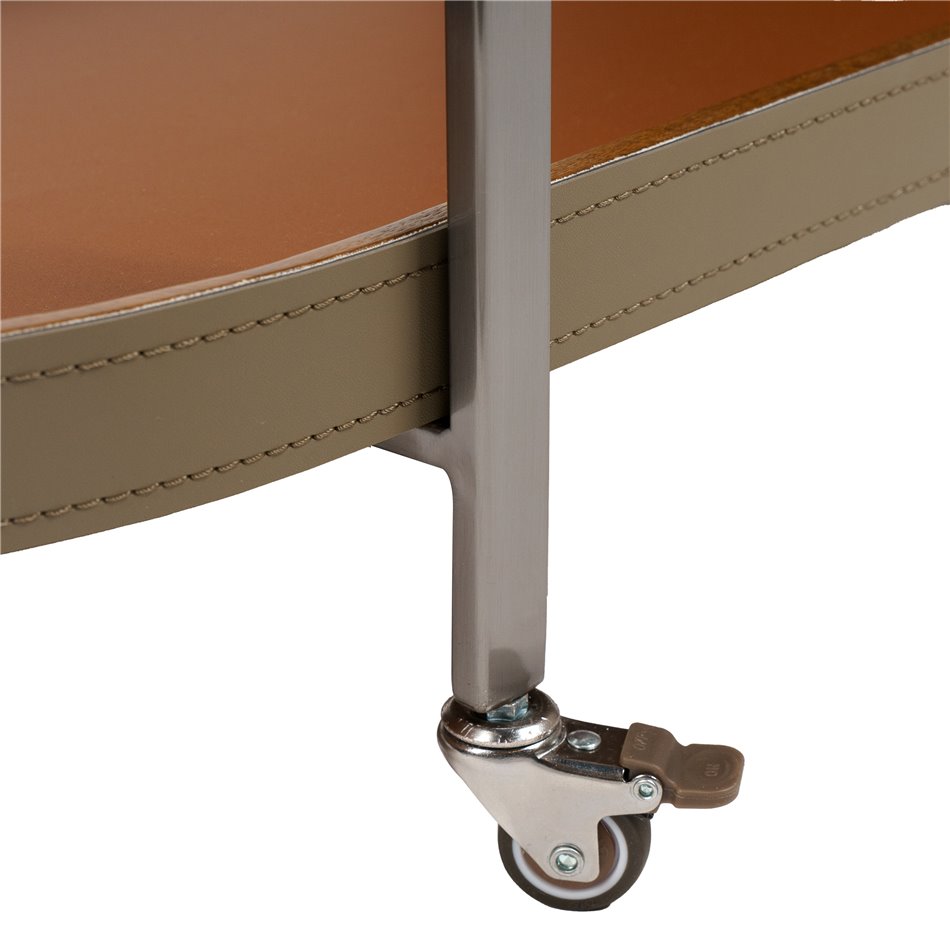 Журнальный столик Jasika, металл/дерево/кожа, H50x78x35см