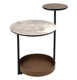 Side table Jarso, ceramic/metal, D43xH63cm