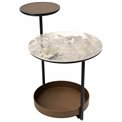Side table Jarso, ceramic/metal, D43xH63cm