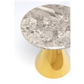 Side table Rita, gold color, H53xD50cm