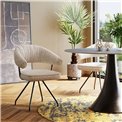 Dinner chair Arabella, swivelling 180, grey, H58x78x57cm, seat height 50cm 