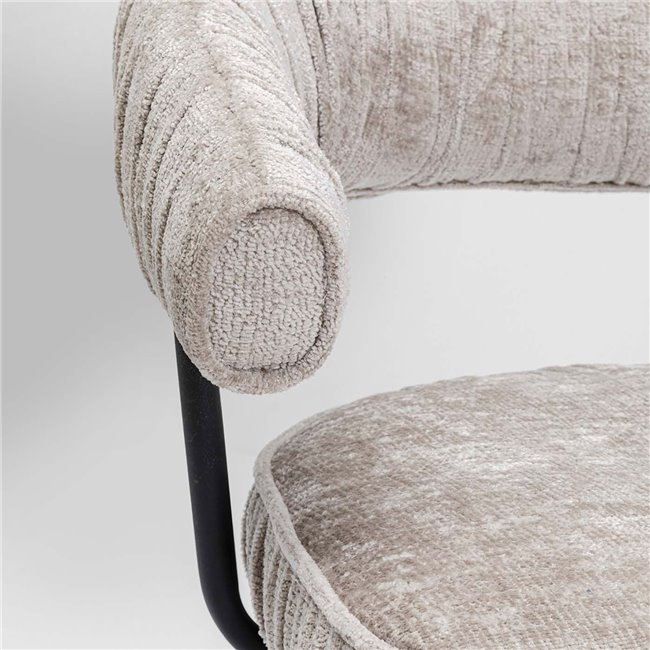 Dinner chair Arabella, swivelling 180, grey, H58x78x57cm, seat height 50cm 