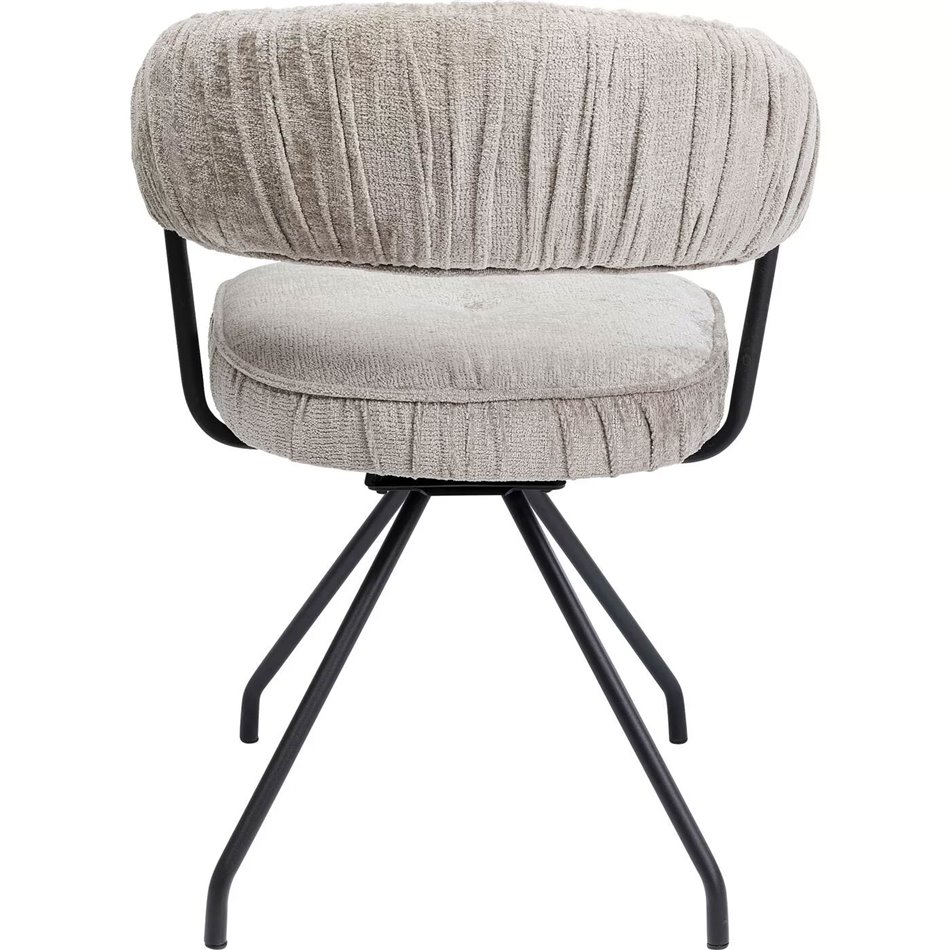 Dinner chair Arabella, swivelling 180, grey, H58x78x57cm, seat height 50cm 