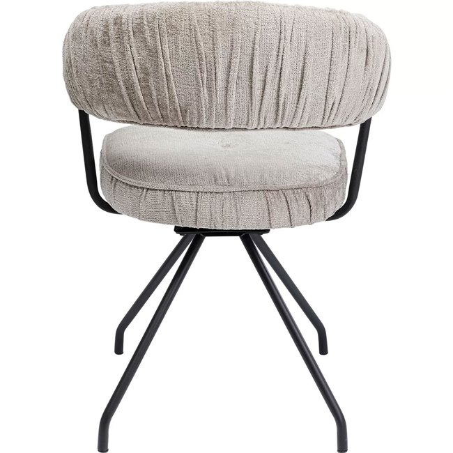 Dinner chair Arabella, swivelling 180, grey, H58x78x57cm, seat height 50cm 