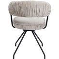 Dinner chair Arabella, swivelling 180, grey, H58x78x57cm, seat height 50cm 