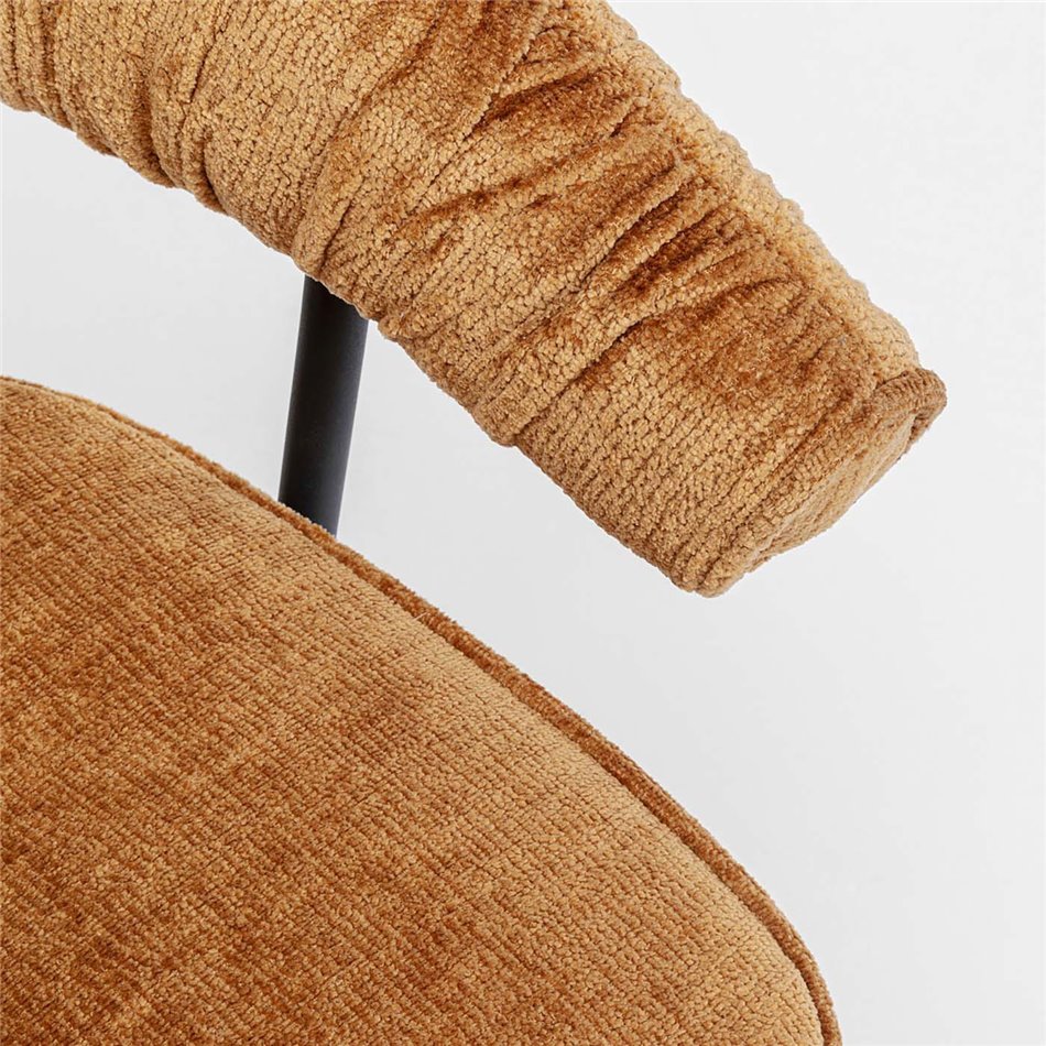 Dinner chair Arabella, swivelling 180, orange, H58x78x57cm, seat height 50cm 