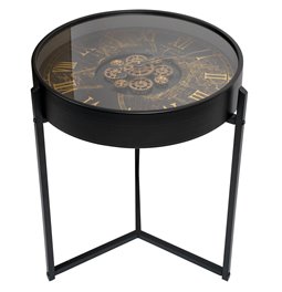 Clock side table Karinna, D49cm H55cm