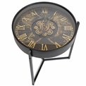 Clock side table Karinna, D49cm H55cm