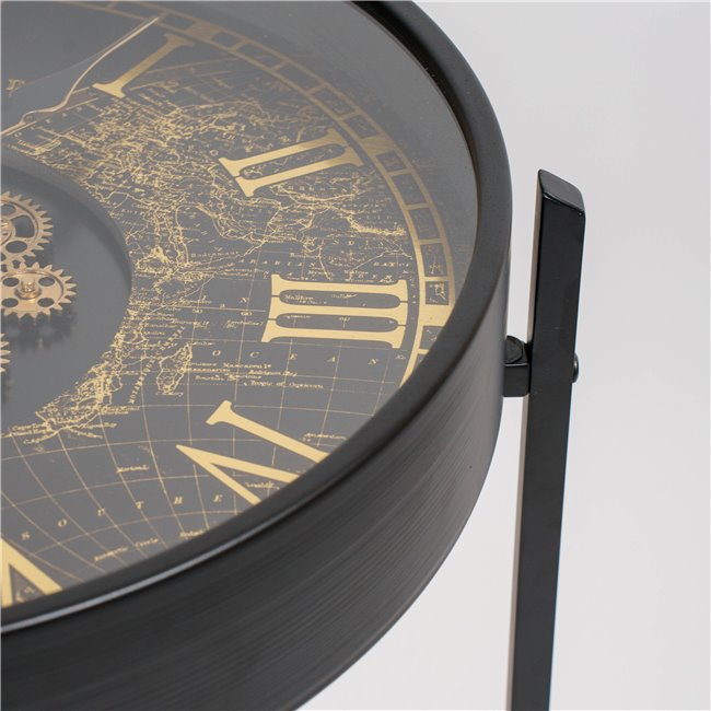 Clock side table Karinna, D49cm H55cm