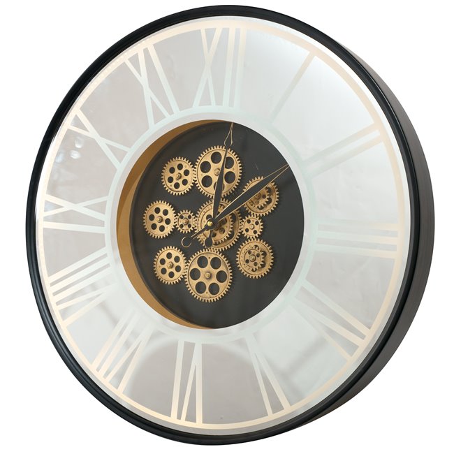 Wall clock Karistos, with LED lighting, D60x8cm