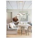 Ceiling lamp Rada, bronze tone, G9, 7x35W(MAX), H68-138cm, 75x28cm