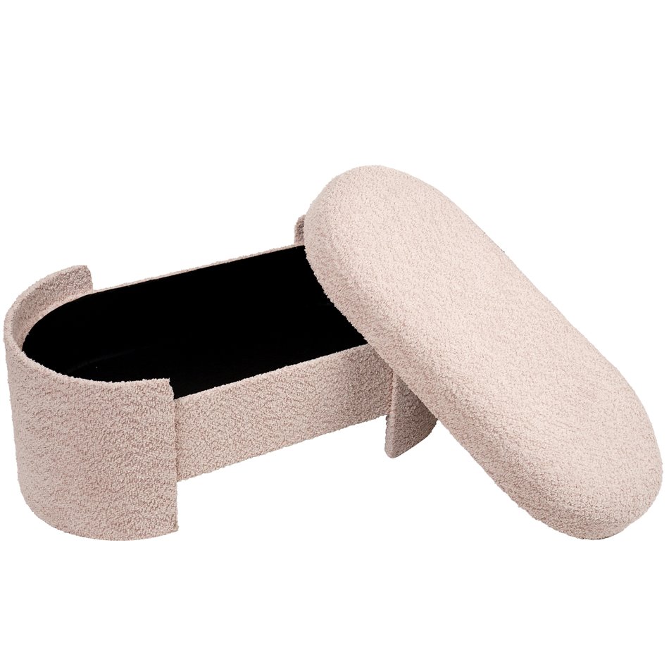 Bench with storage box Caldelari S, mauve, H31x73x35cm