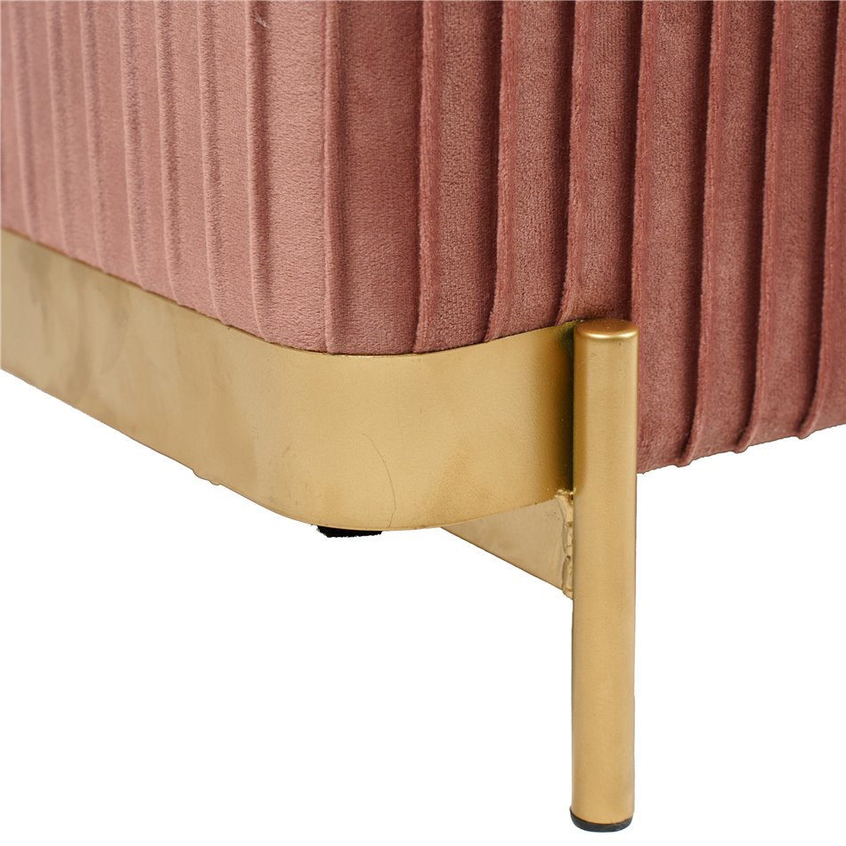 Пуф с ящиком для хранения Calanna S, mauve, бархатный, H32x40x40cm