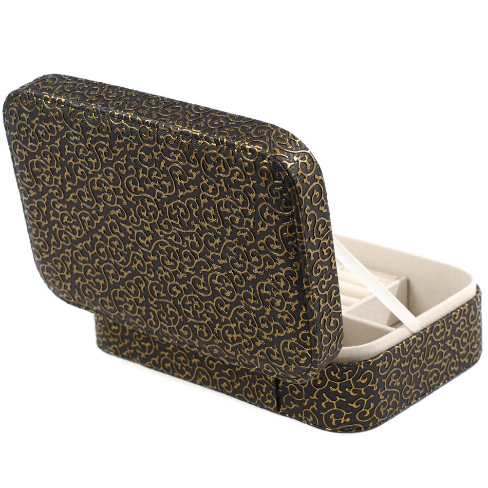 Jewelry Box Callera, black/golden color, 22x15x6cm