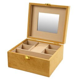 Jewelry box Calvello, golden color, 23.5x21x12cm