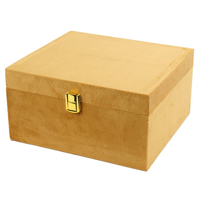 Jewelry box Calvello, golden color, 23.5x21x12cm