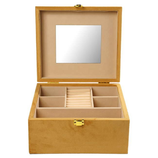 Jewelry box Calvello, golden color, 23.5x21x12cm