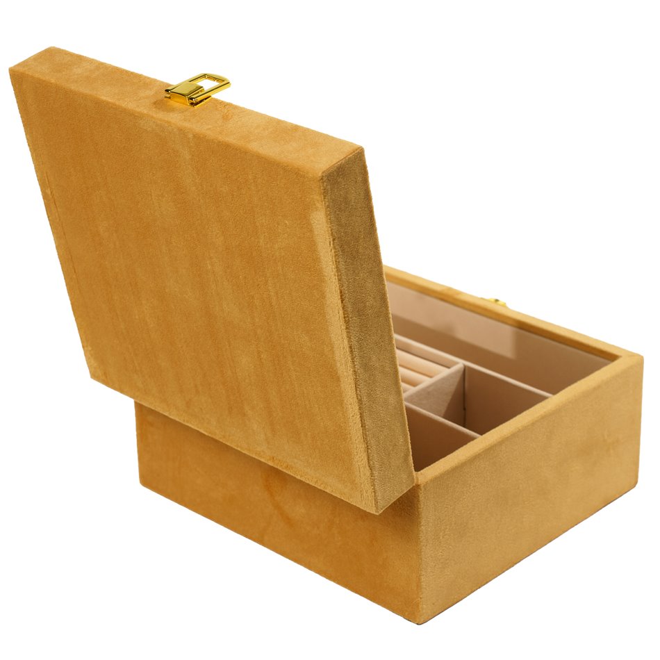 Jewelry box Calvello, golden color, 23.5x21x12cm