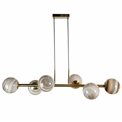 Ceiling lamp Rade 6, beige/ brass, H35x110cm, E14x6 40W(MAX)