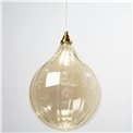 Pendant lamp Rosera Cognac, brass,  D20xH120cm, G9x1 35W(MAX)