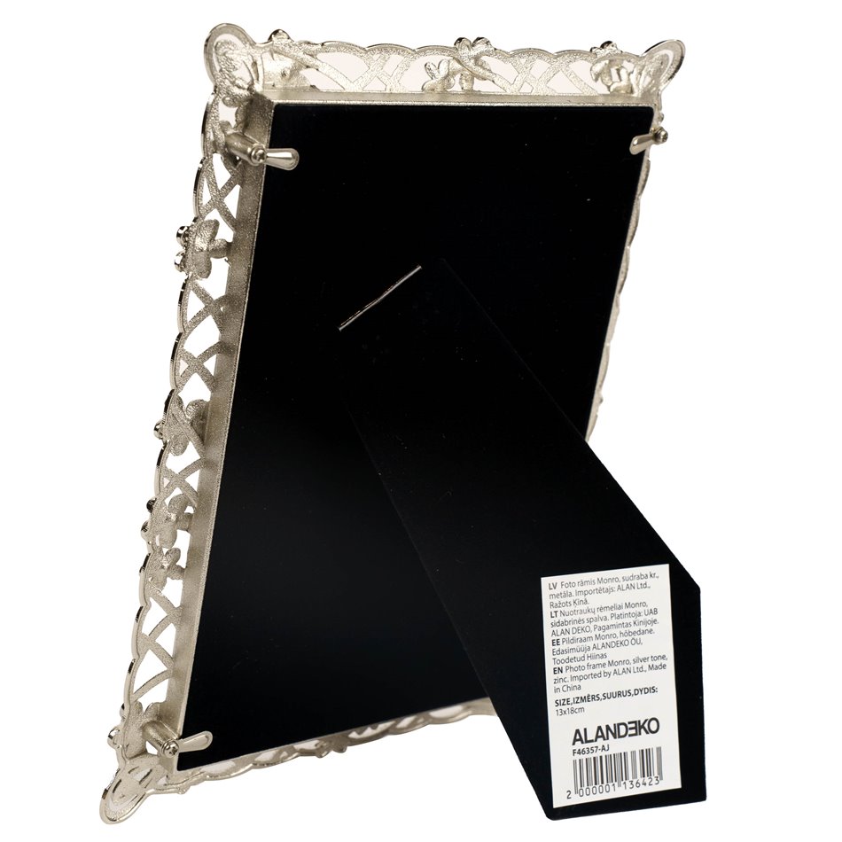 Photo frame Monro, silver tone, 13x18cm