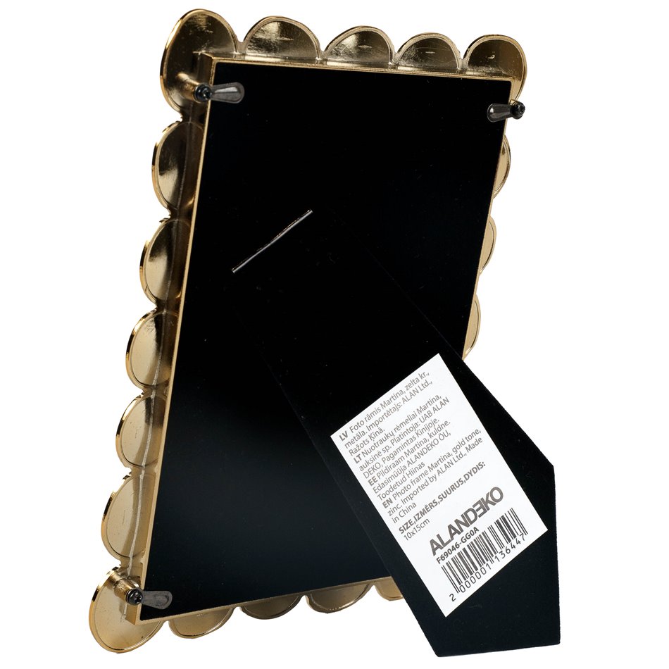 Photo frame Martina, gold tone, zinc, 10x15cm