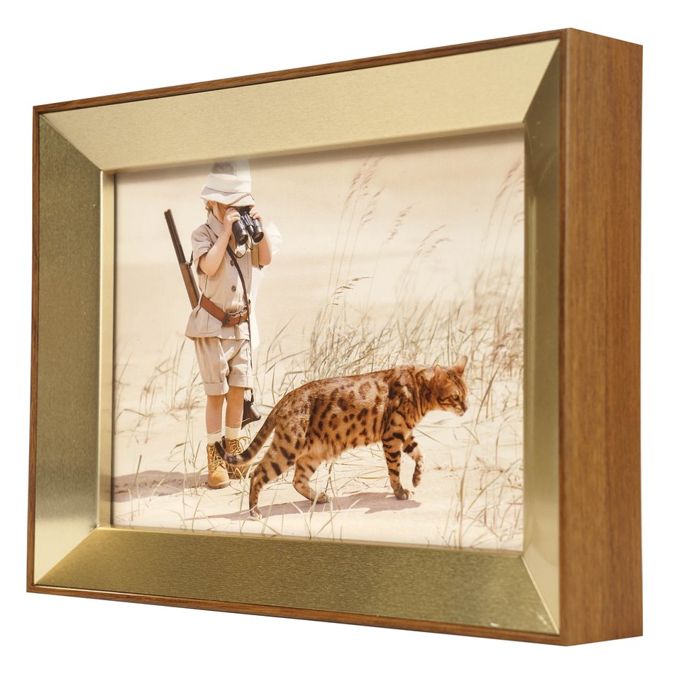 Photo frame Marko, gold color, 18x13cm