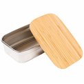 Lunch Box with bamboo/stanless steel 0.8L, H5.5x18x12cm
