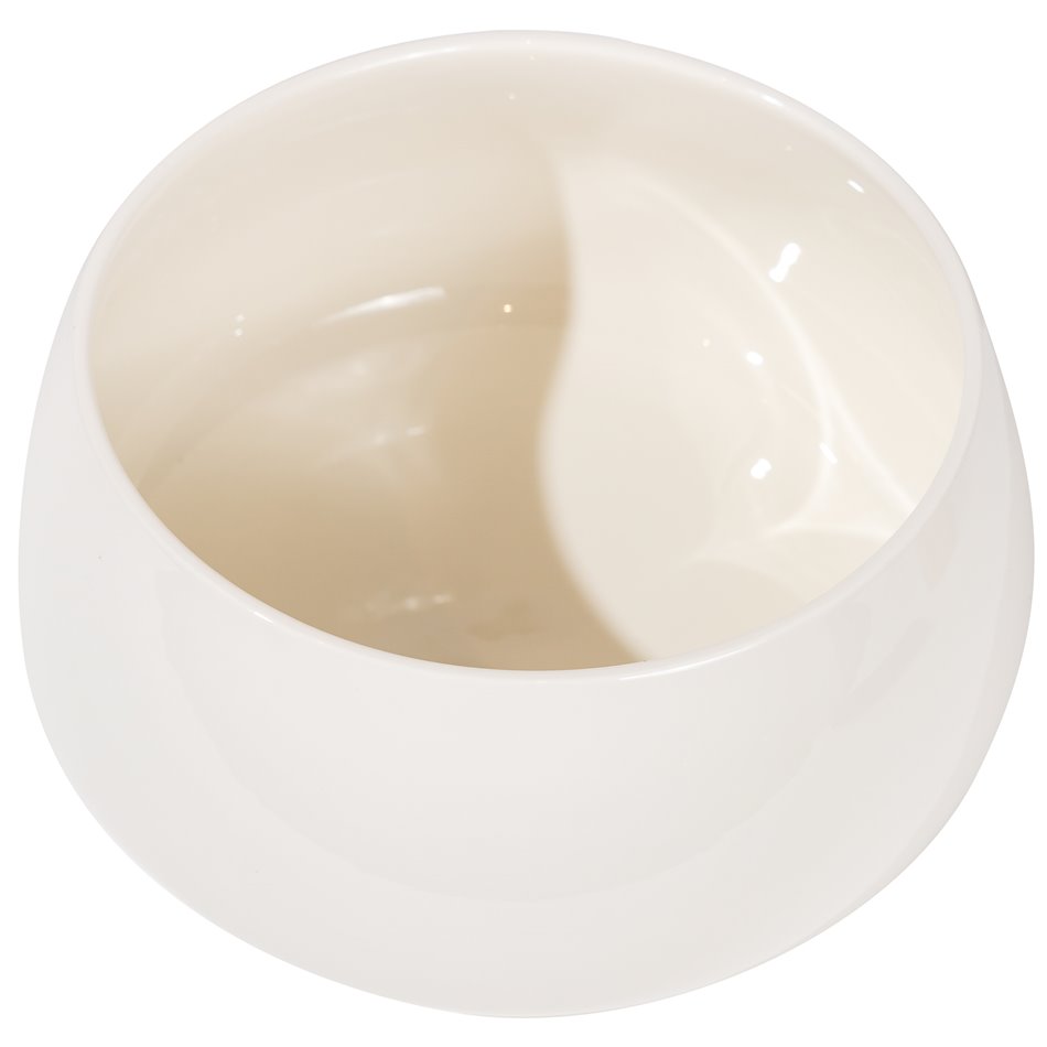Salad bowl Nora, white color, porcelain, H10,8cm, D21cm