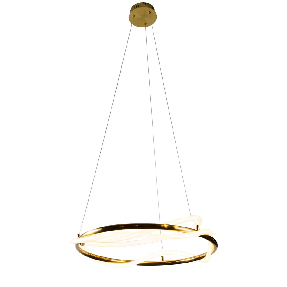 Pendant lamp Modena10, brass, H25-145cm, D60cm,LED 30W,3000K