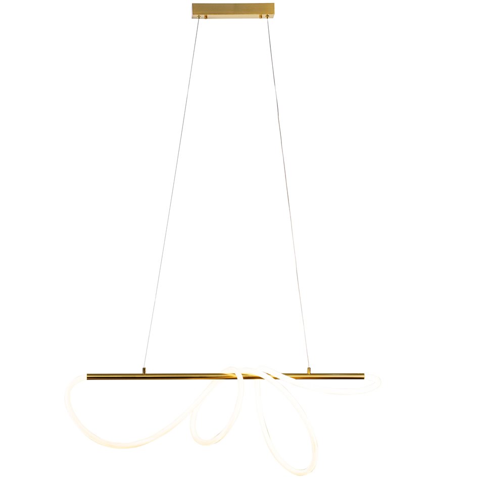 Pendant lamp Modena, brass, H50-170x120cm, LED 30W, 3000K