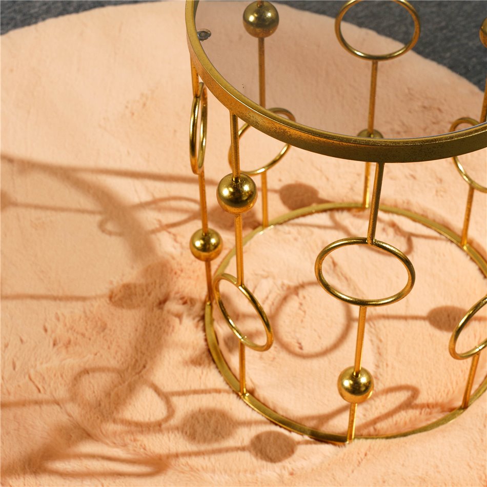 Carpet Laheaven, peach color, D120cm