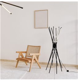 Toršeras Modling 1A, juodas, H140x45x45cm, LED 48W, 3000K, 2640lm