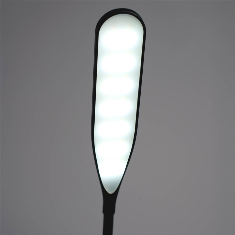 Floor lamp Monor, black, H145x20x4.7cm, LED 7W, 3000K, 590lm