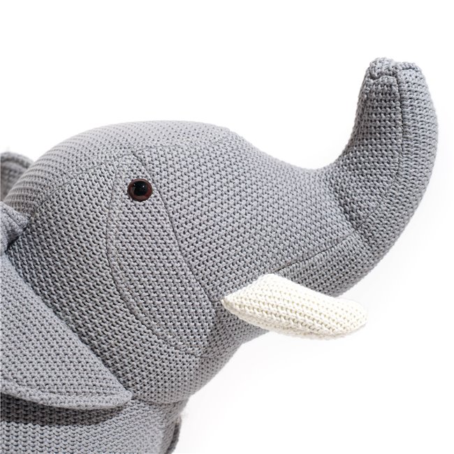 Kids bench Elephant, grey, H47x80x39cm, seat height 39cm