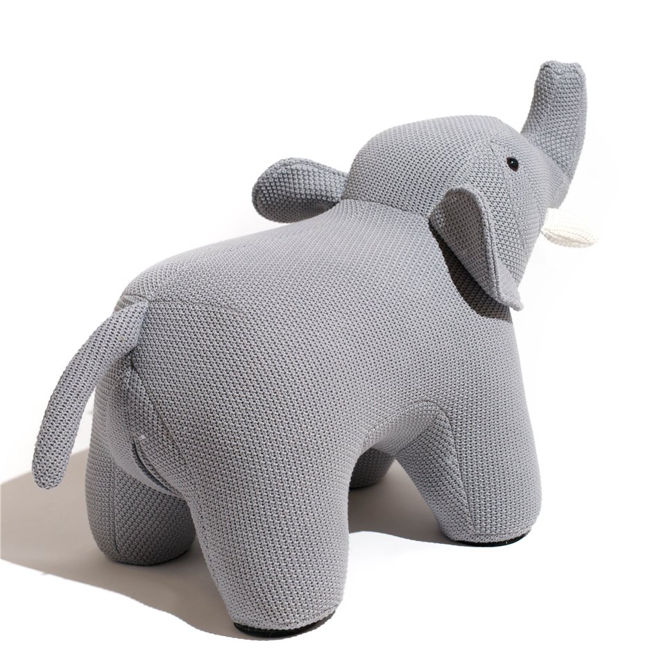 Kids bench Elephant, grey, H47x80x39cm, seat height 39cm