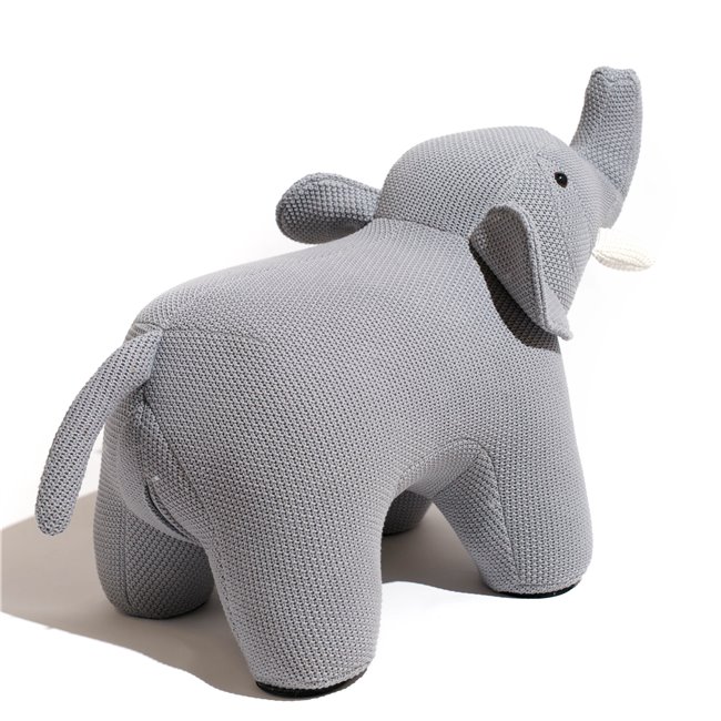 Kids bench Elephant, grey, H47x80x39cm, seat height 39cm