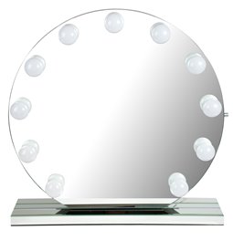 Table mirror Torano with LED, D70x6.5cm