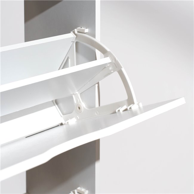 Shoe rack Chaus, white, H119.5x60x23cm