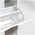 Shoe rack Chaus, white, H119.5x60x23cm