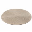 Placemat braid round taupe, D38cm 