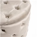 Pouf with storage Mainburg A MD, taupe, velvet, H43xD43cm
