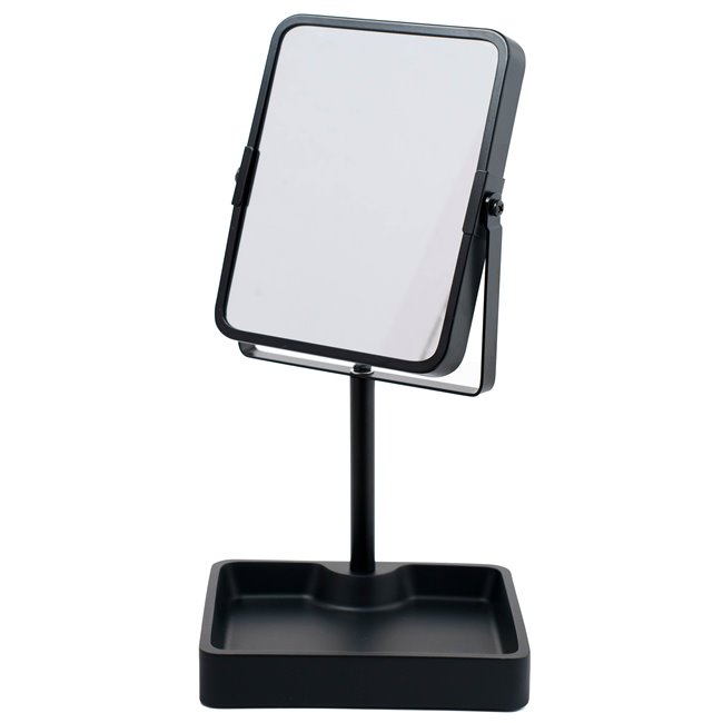 Table mirror, rotatable, black, H30x15,2x12,8cm