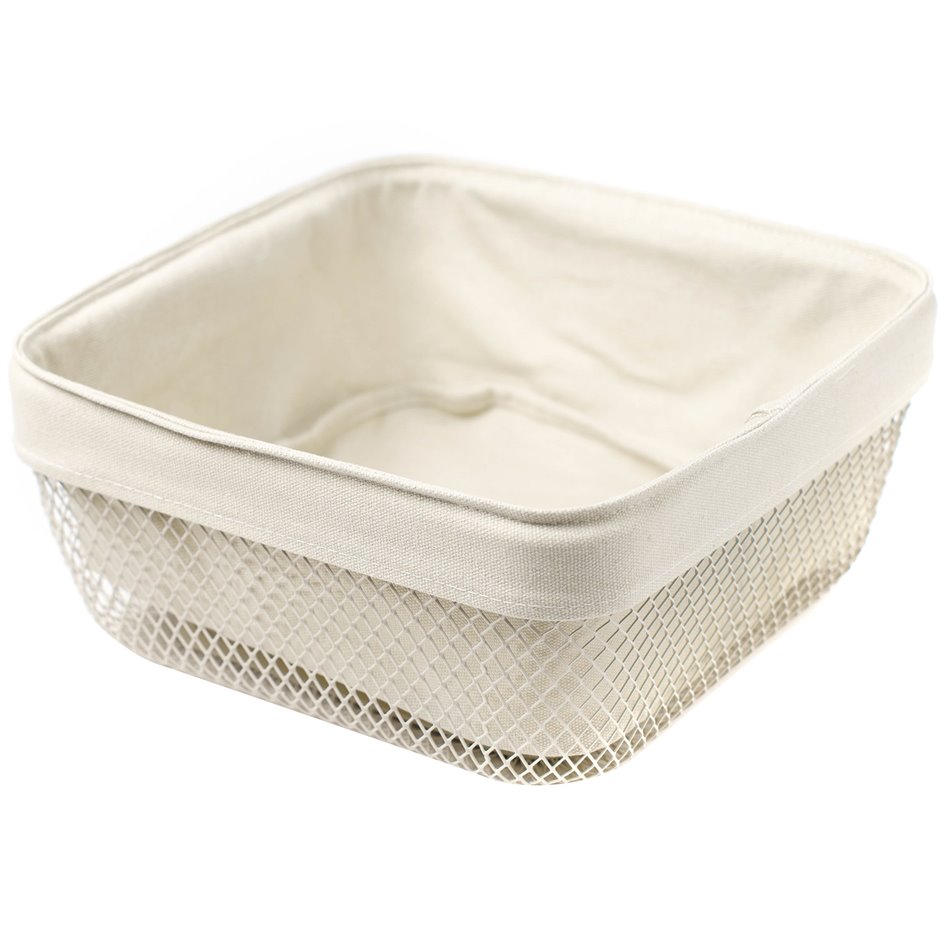 Square argi bread basket MAYAJ, beige, H11.5x25.5x25.5cm